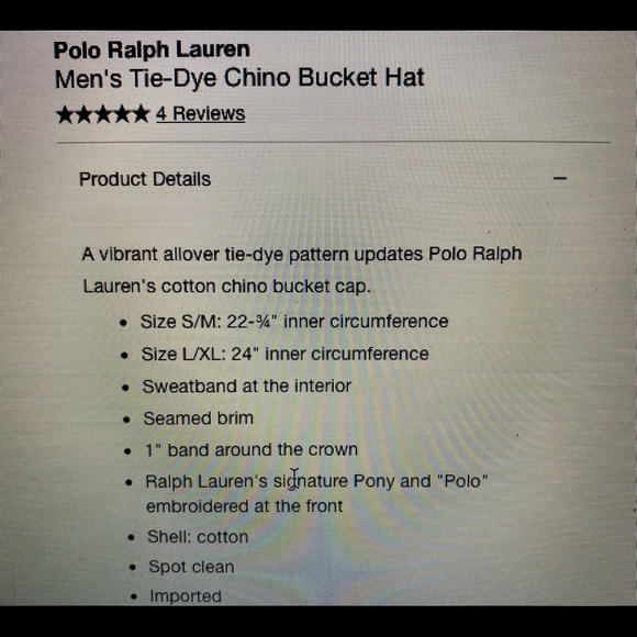 Mens POLO RL TIE DYE CHINO BUCKET HAT - Picture 3 of 5